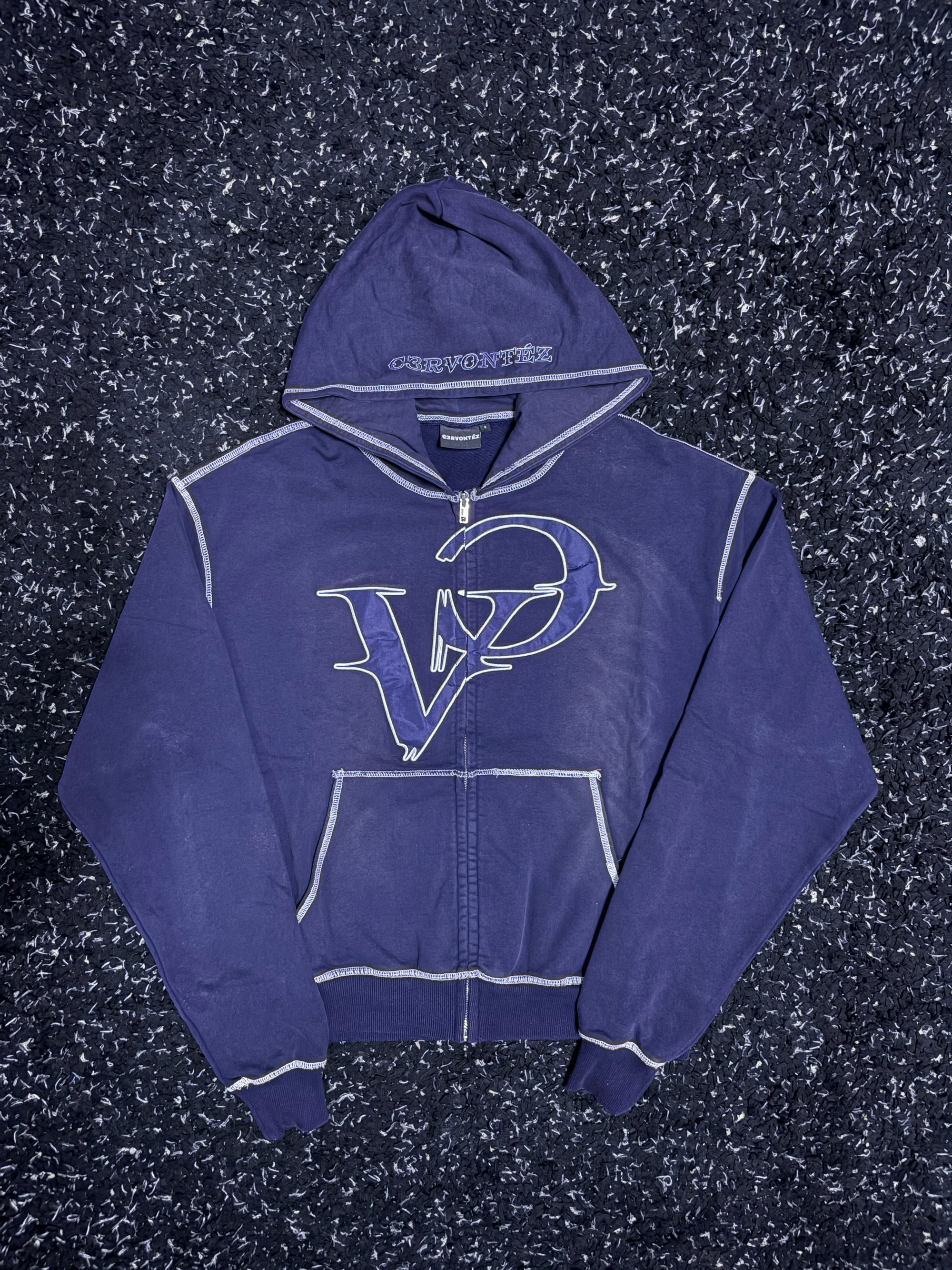 Washed Navy Blue Hoodie