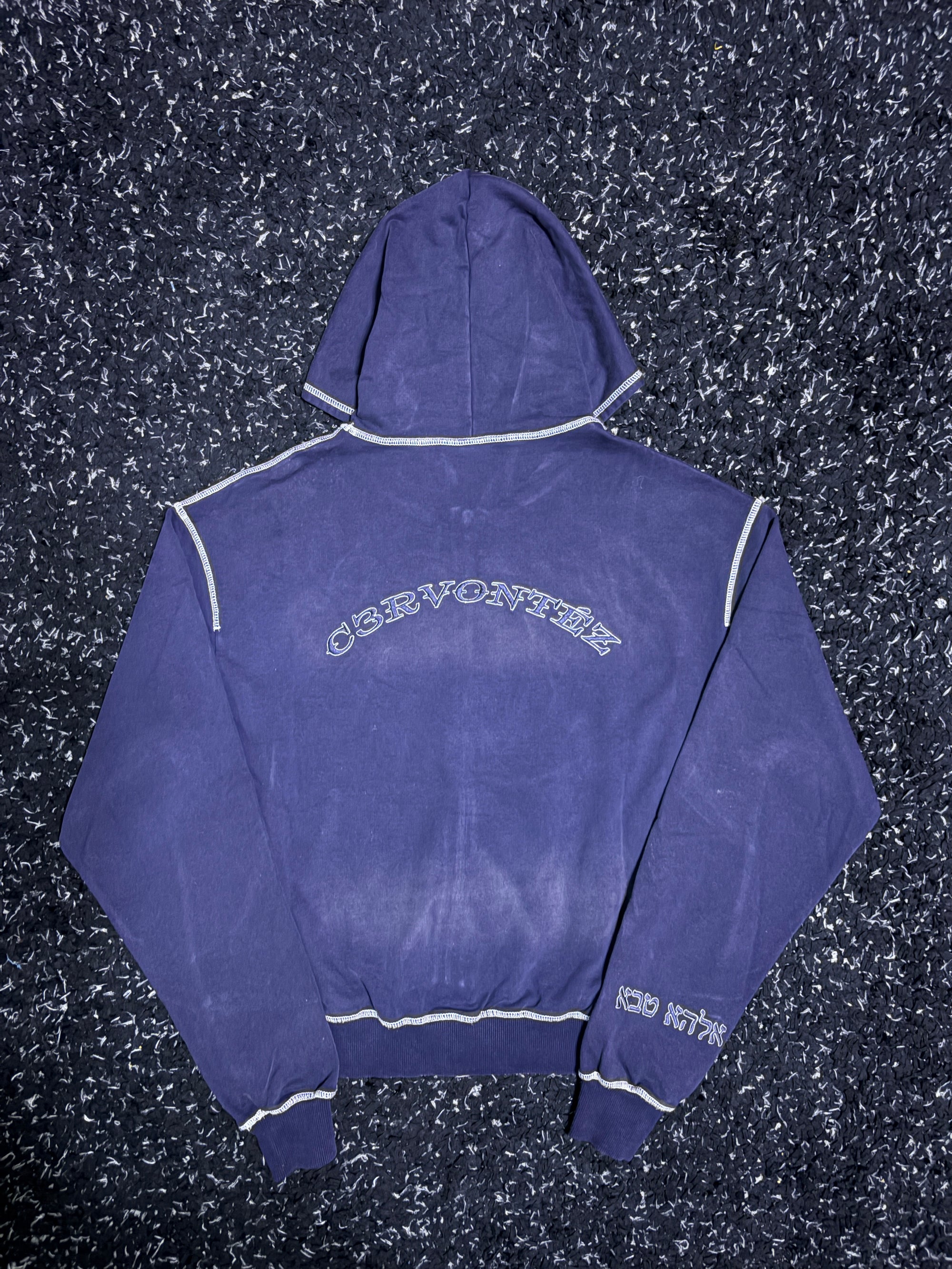 Washed Navy Blue Hoodie