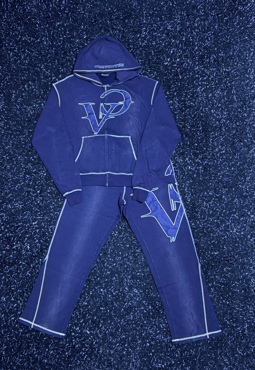 Washed Navy Blue Tracksuit