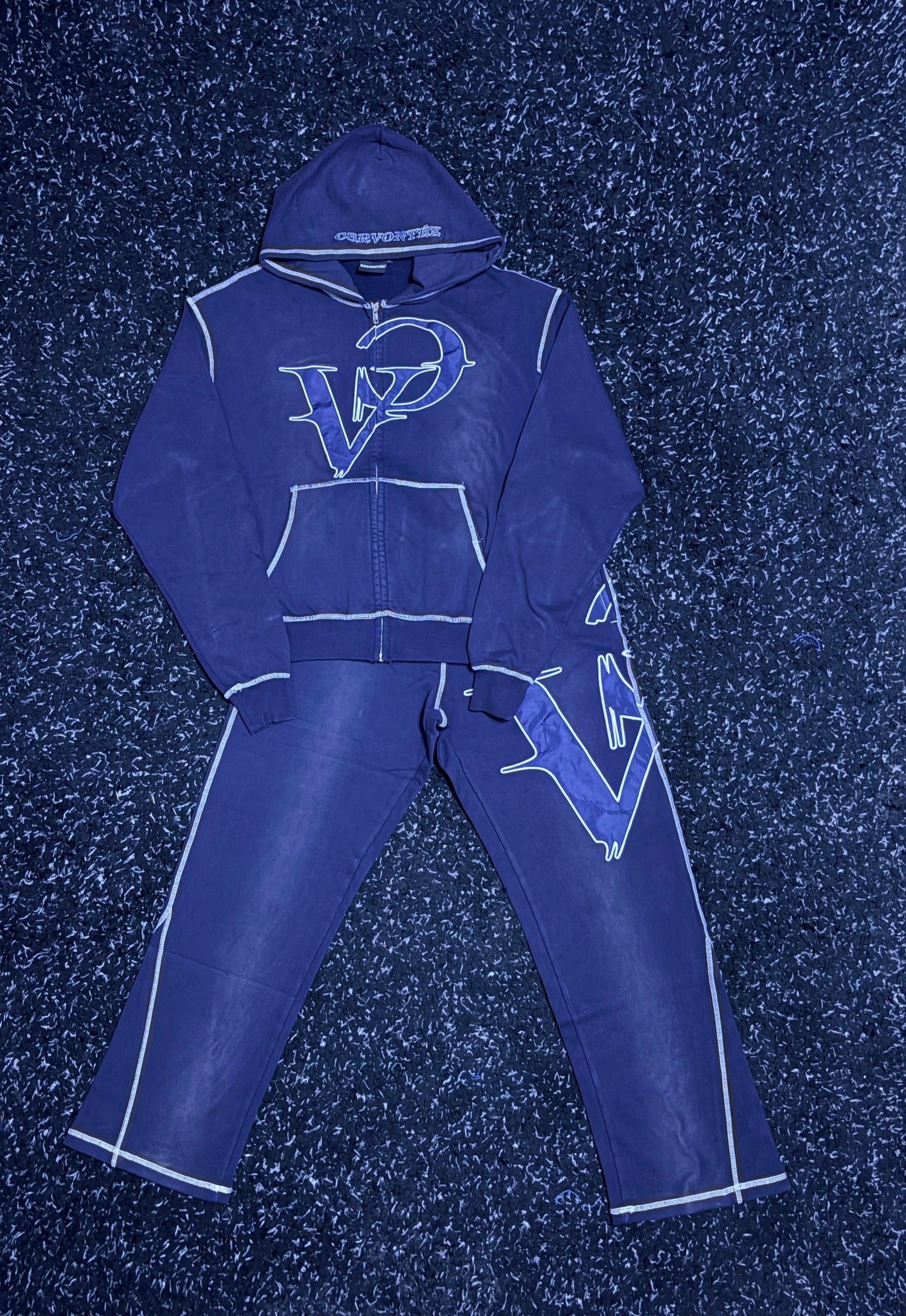 Washed Navy Blue Tracksuit