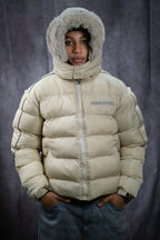 Éleve Creme Beige Puffer Jacket