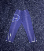 Washed Navy Blue Flared Pants