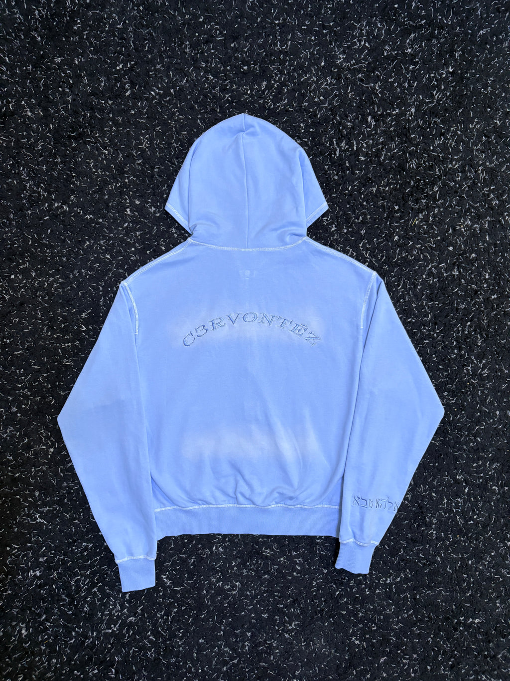 Washed Baby Blue Hoodie