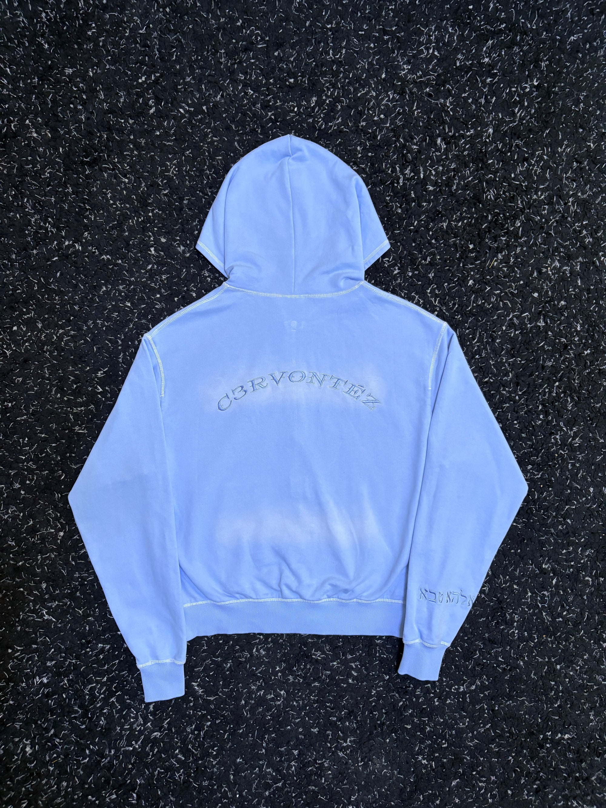 Washed Baby Blue Hoodie