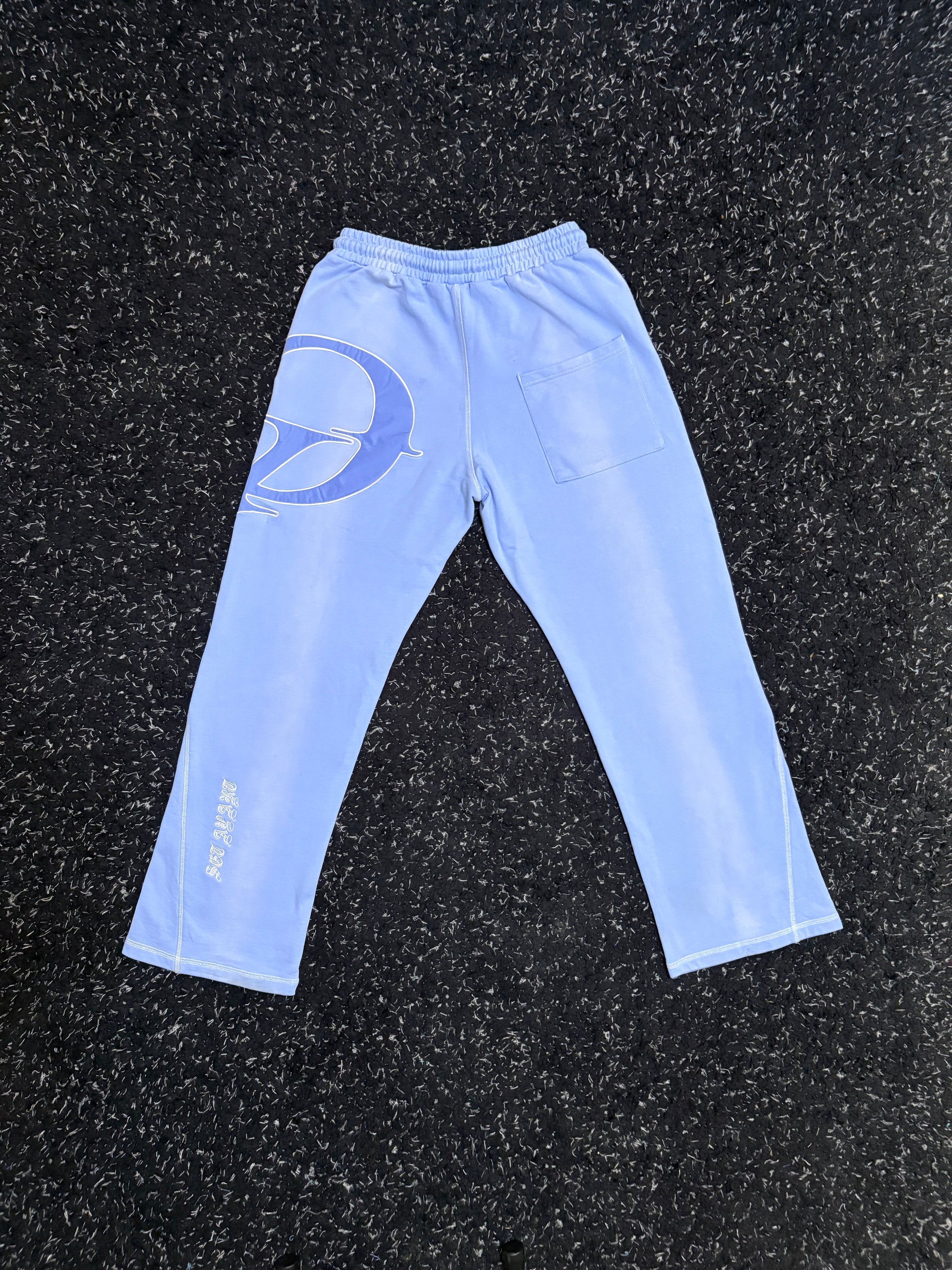 Washed Baby Blue Flared Pants