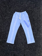 Washed Baby Blue Flared Pants