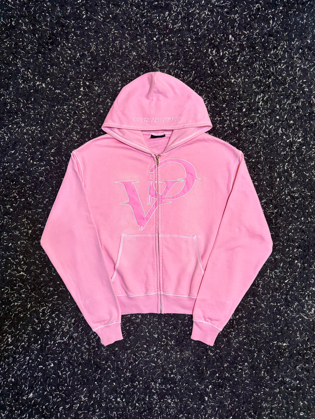 Washed Baby Pink Hoodie
