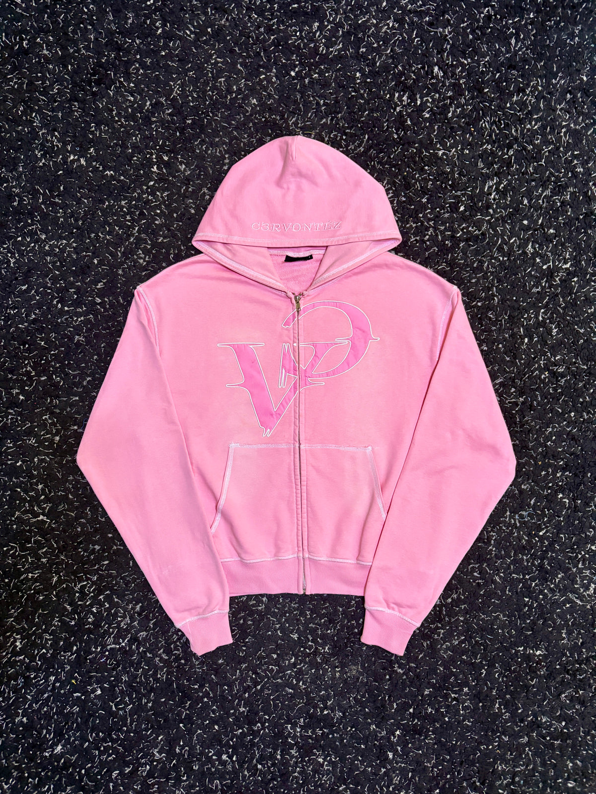 Washed Baby Pink Hoodie