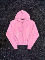 Washed Baby Pink Hoodie