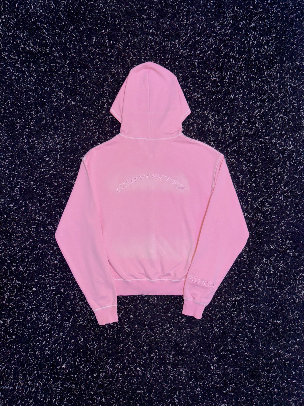 Washed Baby Pink Hoodie
