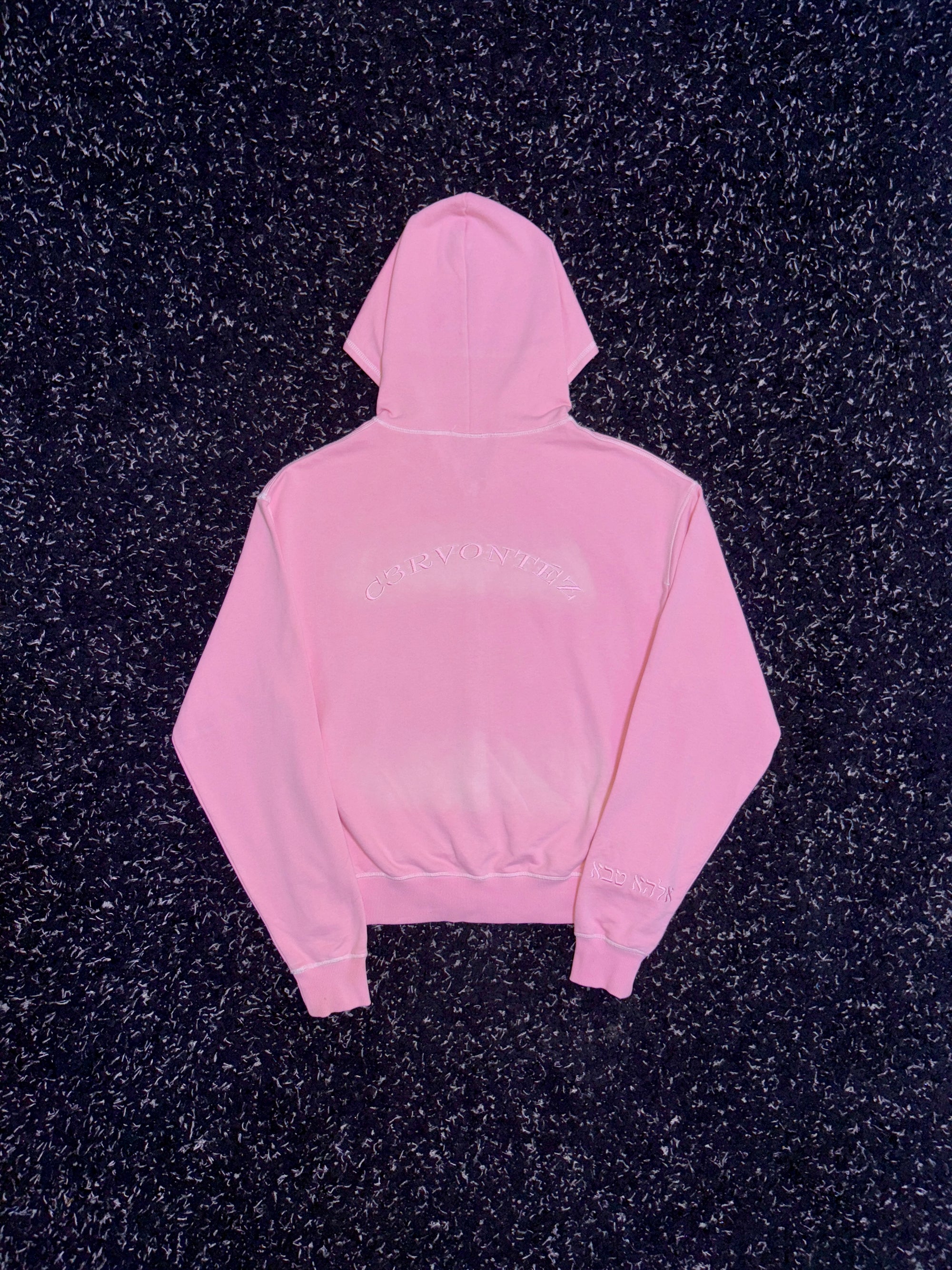 Washed Baby Pink Hoodie