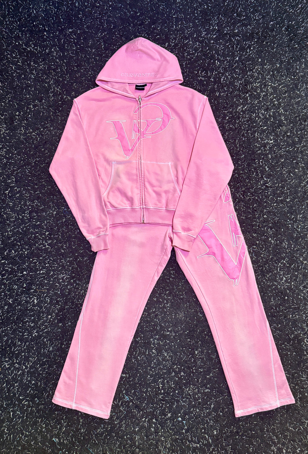 Washed Baby Pink Tracksuit