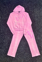 Washed Baby Pink Tracksuit