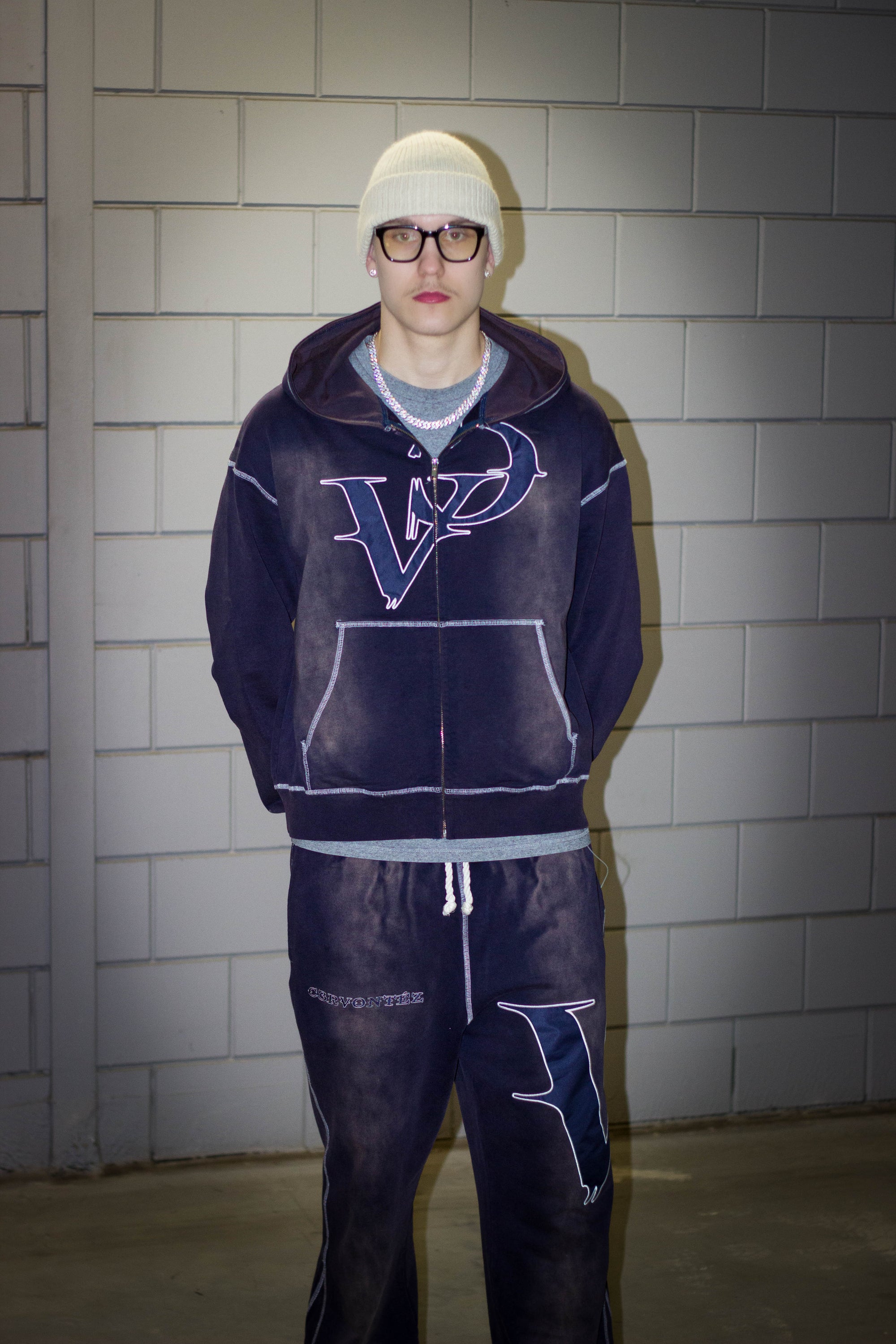Washed Navy Blue Tracksuit