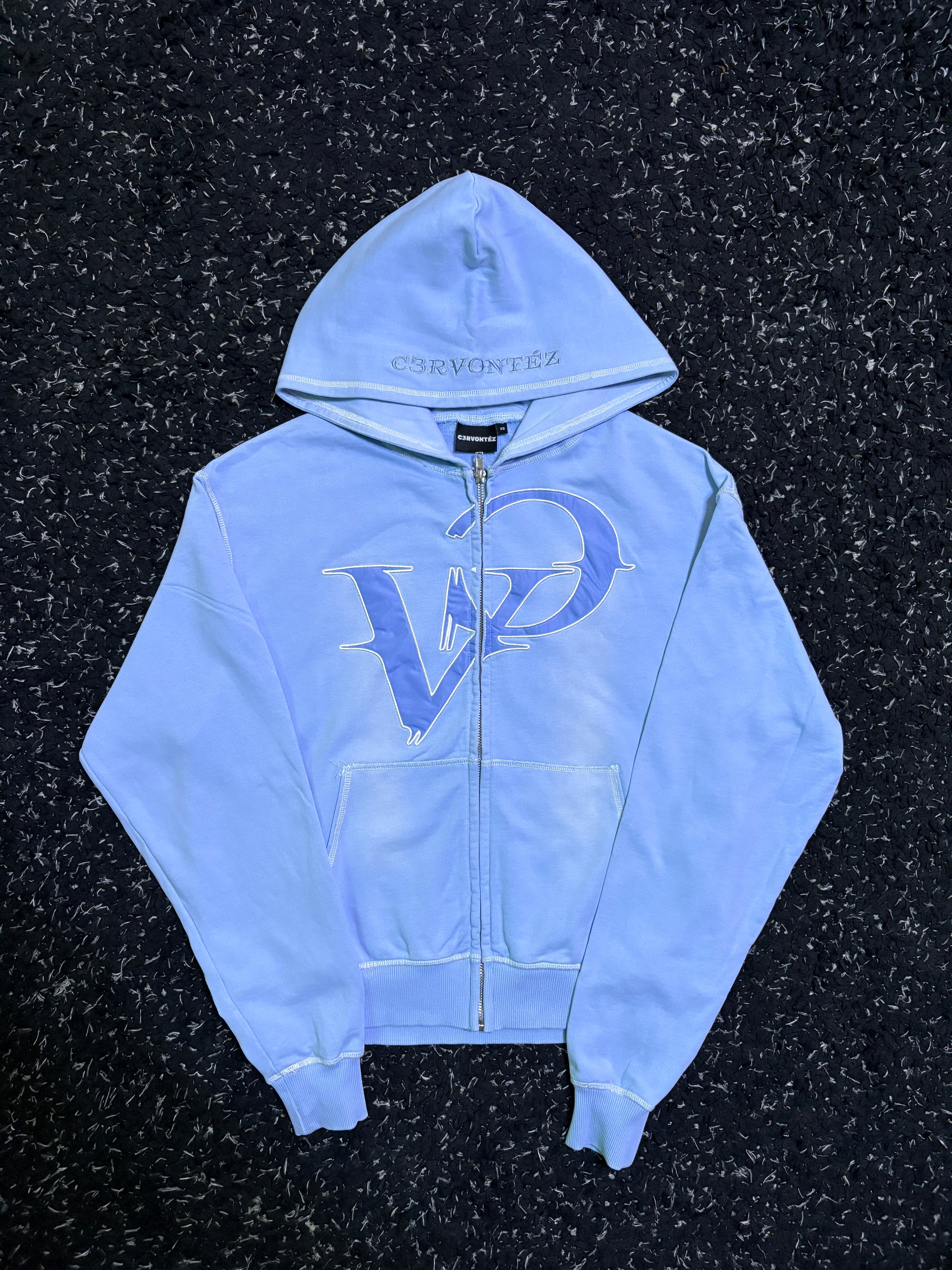 Washed Baby Blue Hoodie