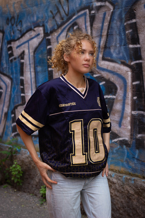Navy Blue Monogram Jersey