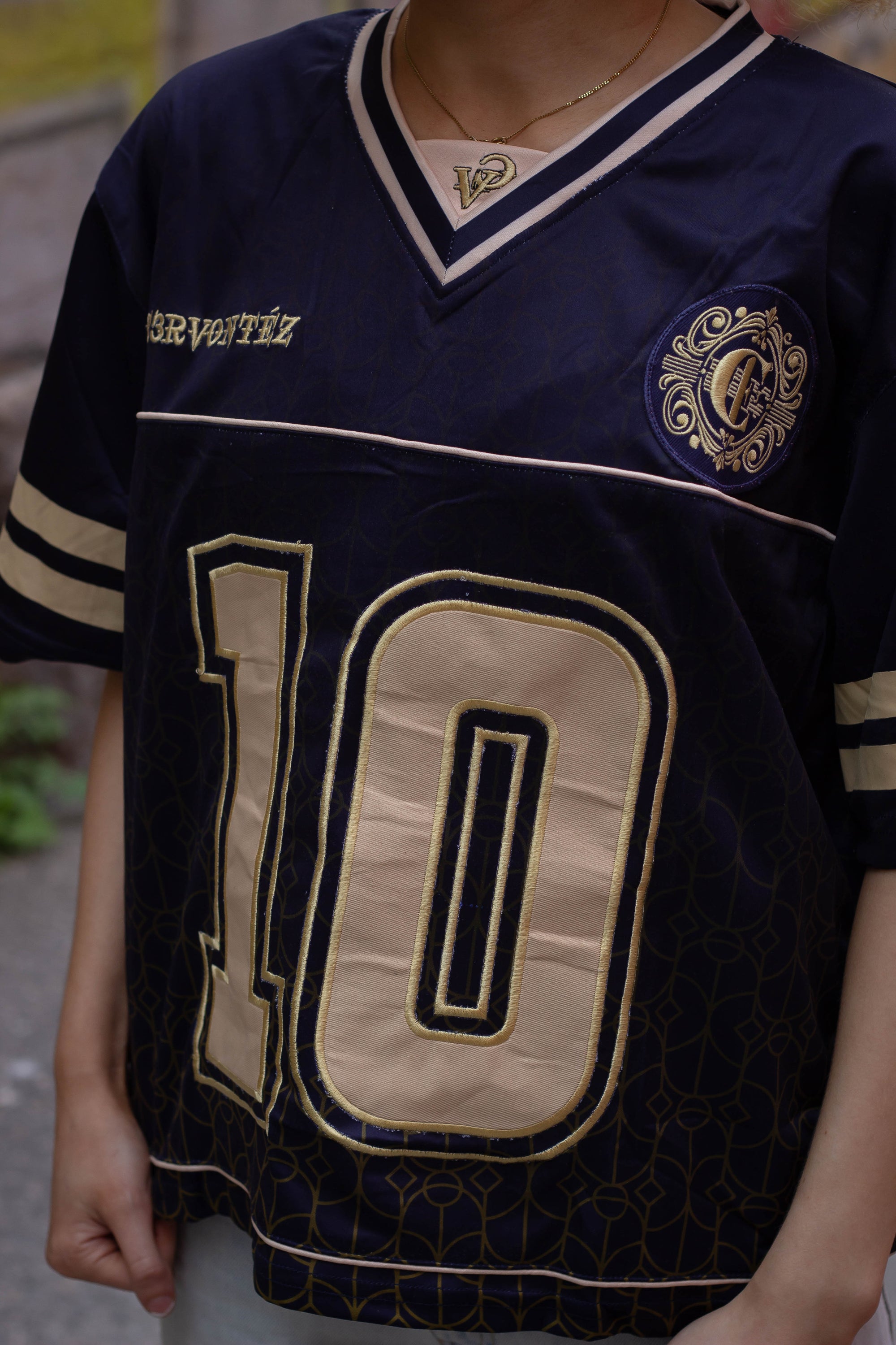 Navy Blue Monogram Jersey