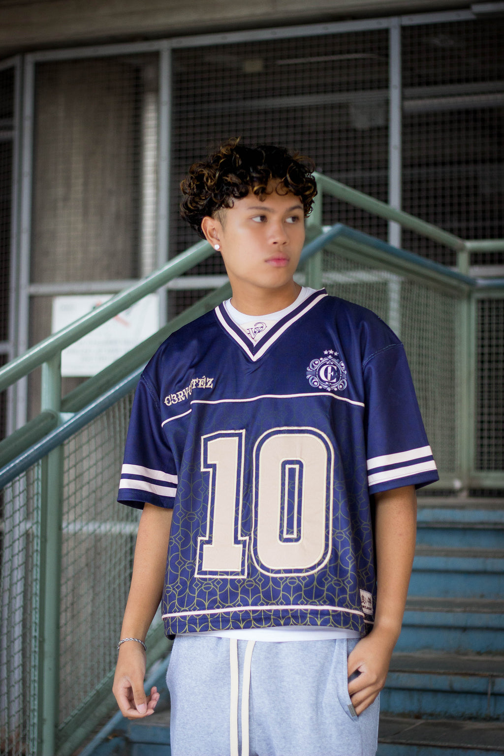 Navy Blue Monogram Jersey