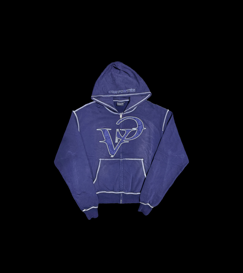 Washed Navy Blue Hoodie