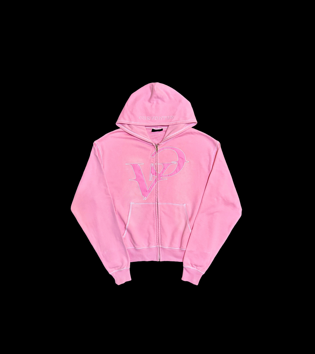Washed Baby Pink Hoodie
