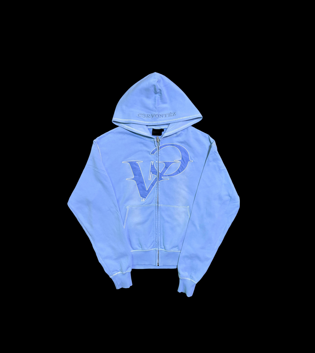 Washed Baby Blue Hoodie