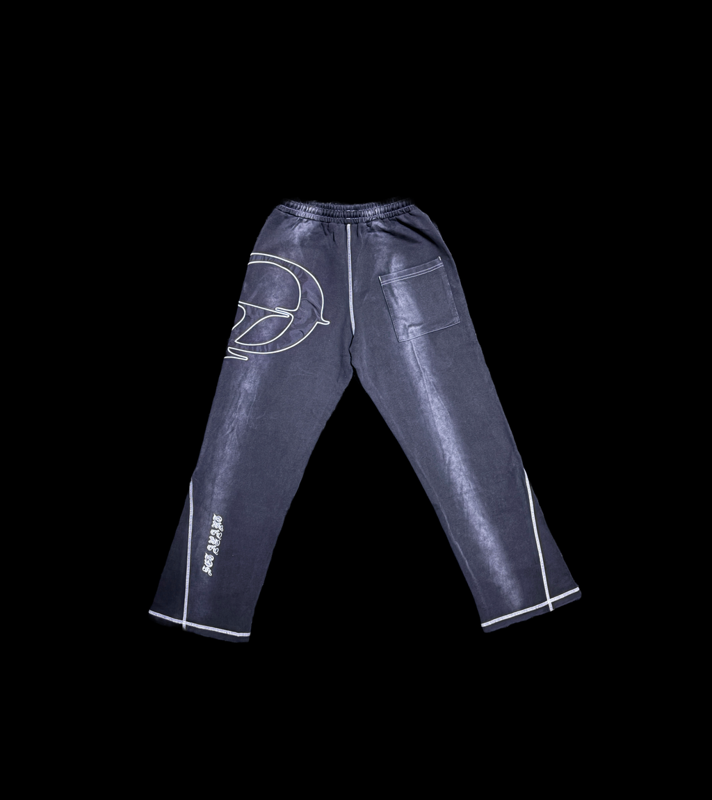 Washed Black Flared Pants