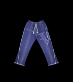 Washed Navy Blue Flared Pants