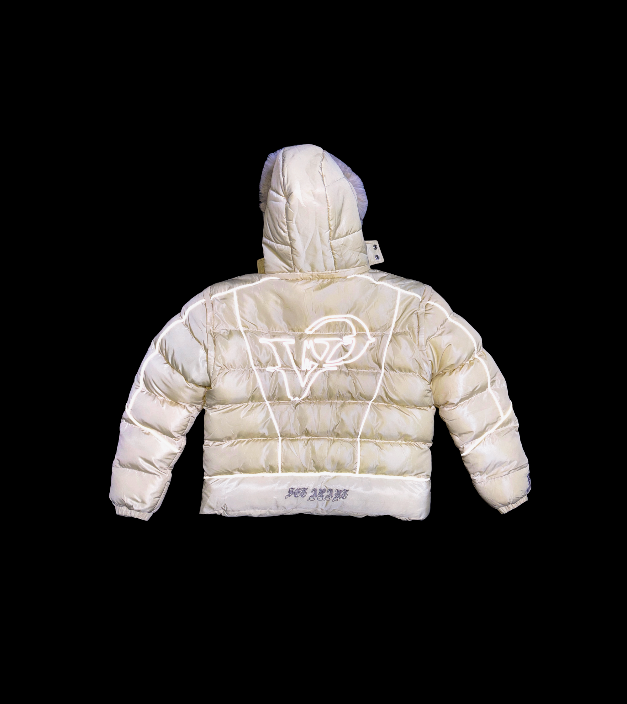 Éleve Creme Beige Puffer Jacket