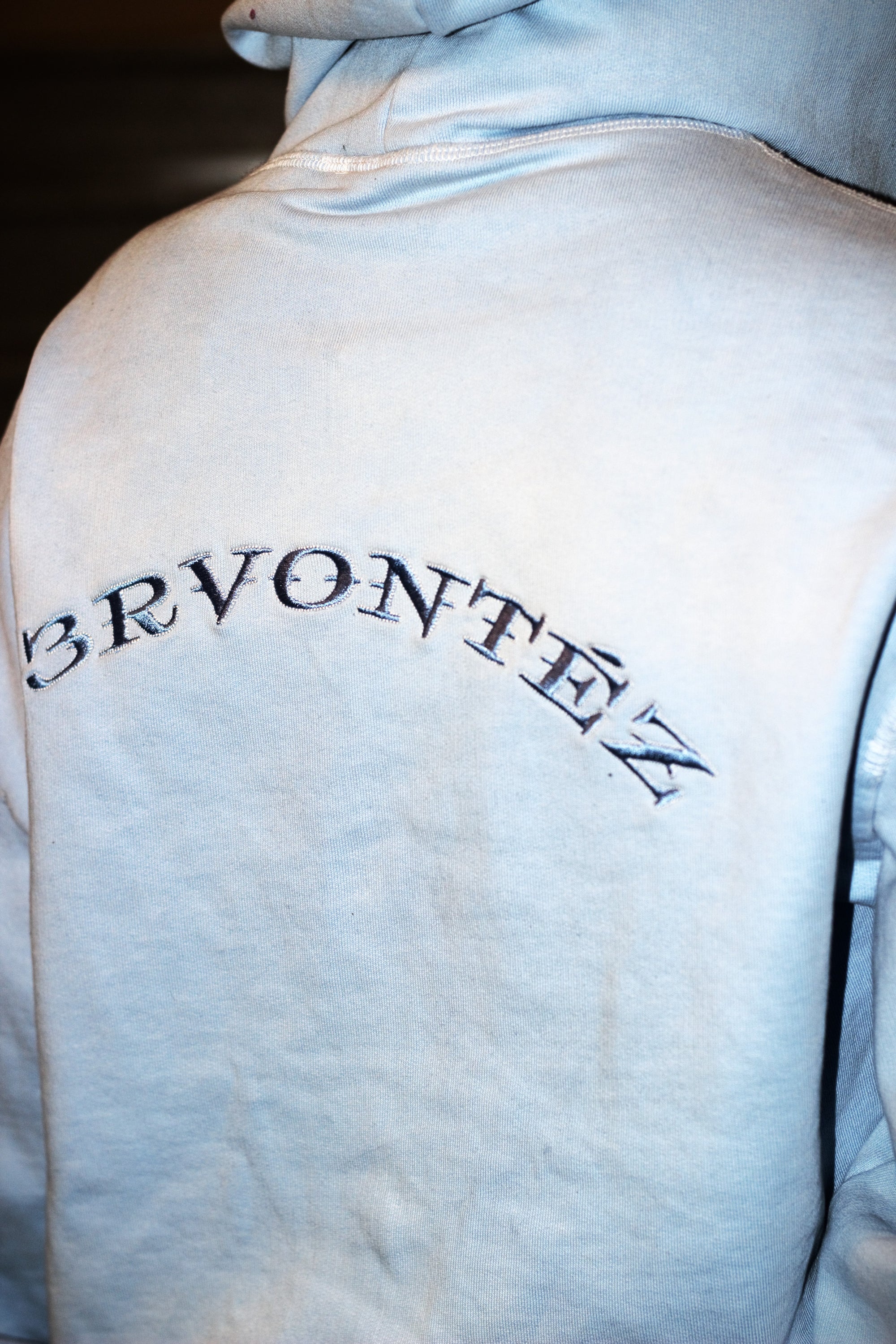 Washed Baby Blue Hoodie