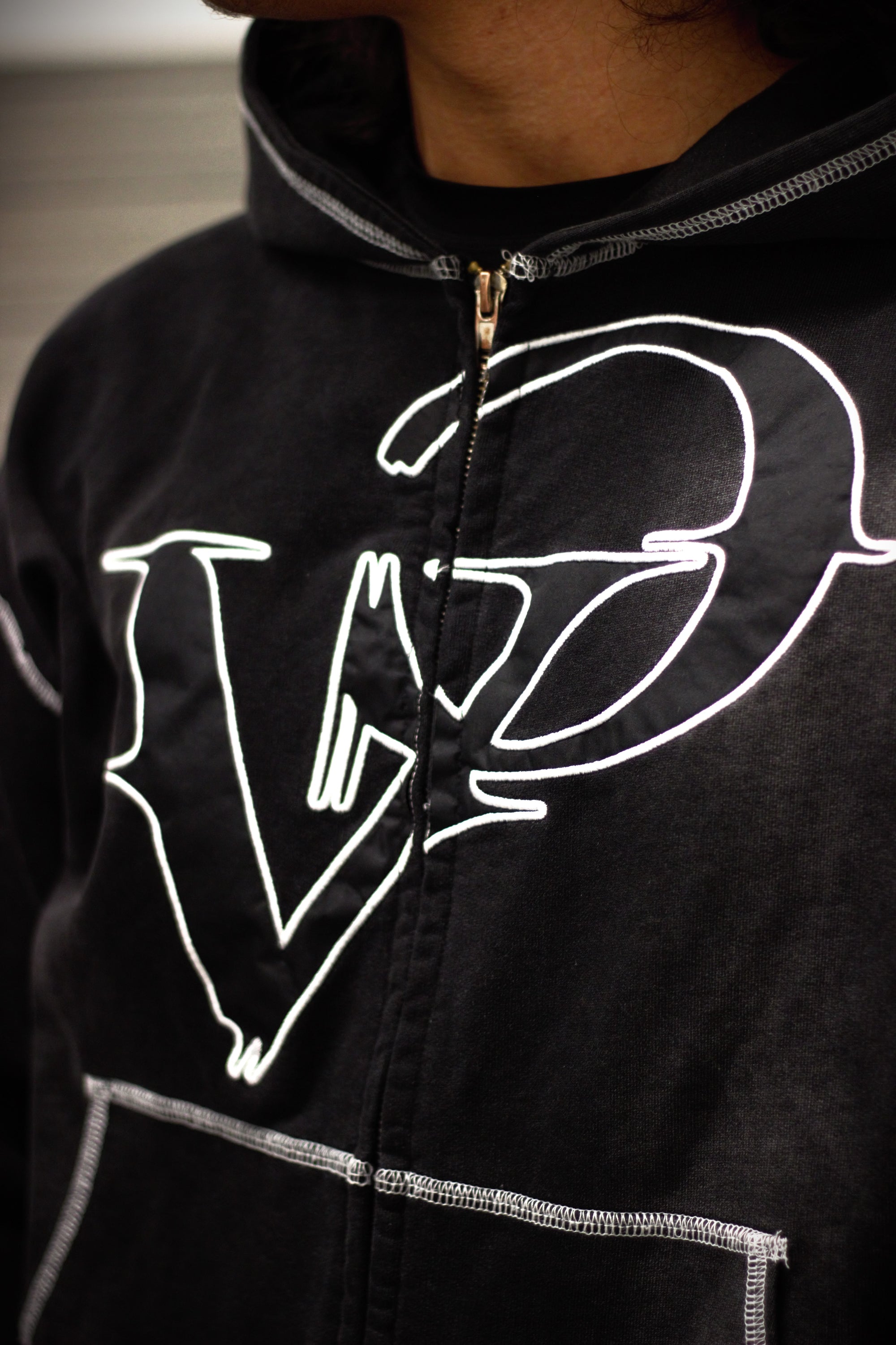 Washed Black Hoodie