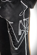 Washed Black Flared Pants