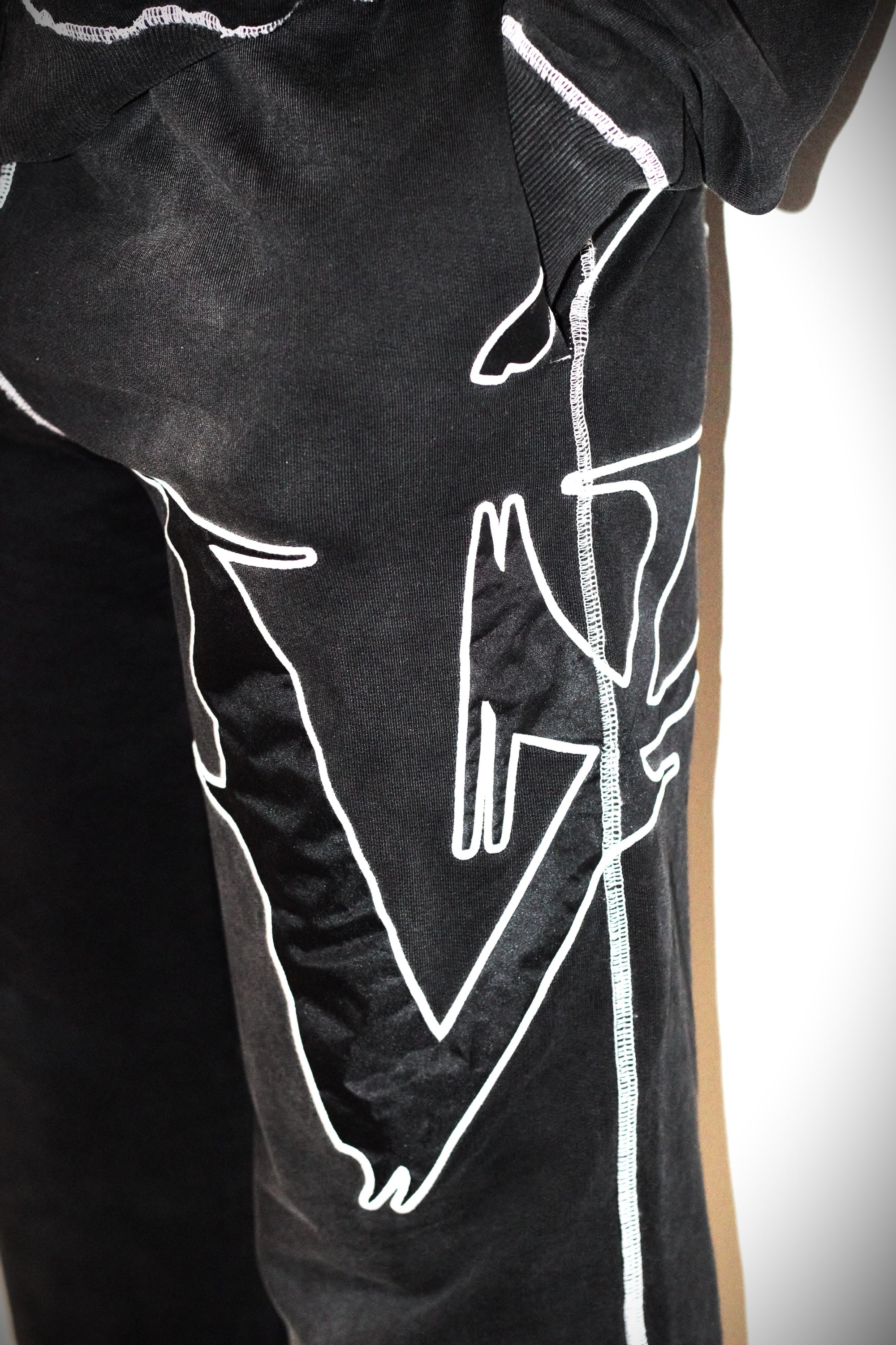 Washed Black Flared Pants