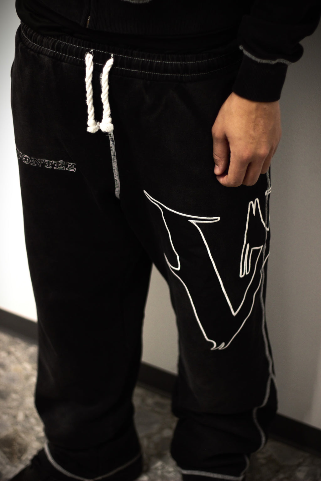 Washed Black Flared Pants