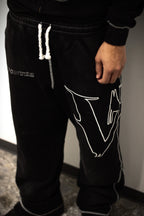 Washed Black Flared Pants
